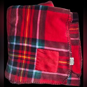 PINK Victoria's Secret Red Plaid Throw